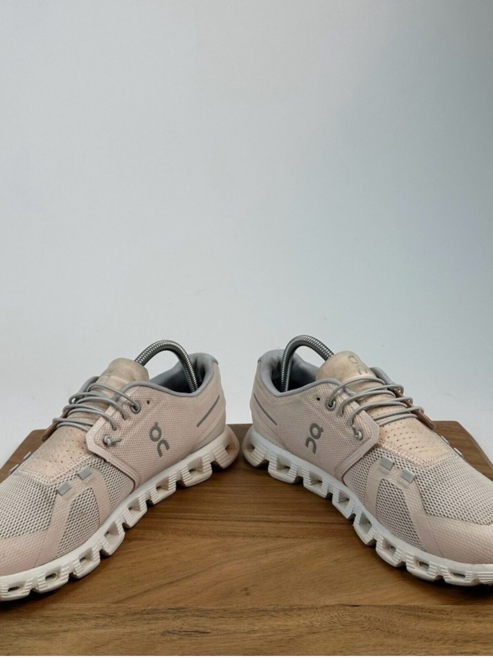 On Running Women's Cloud Sneakers - Pale Pink and Light Gray - Picture 3 of 5